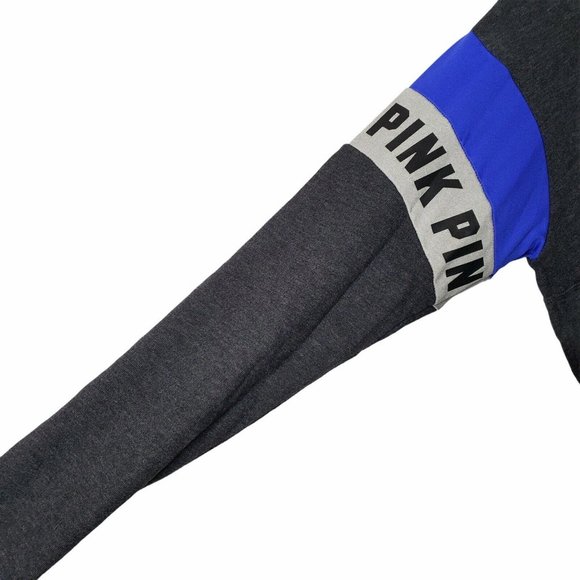 PINK VS Gray Long Sleeve Funnel Neck Sweatshirt S - Picture 5 of 11